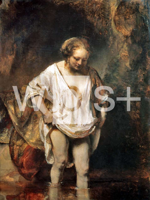 REMBRANDT Harmensz van Rijn｜水浴する女性