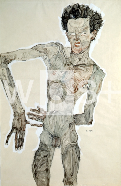 SCHIELE Egon｜裸の男（自画像）