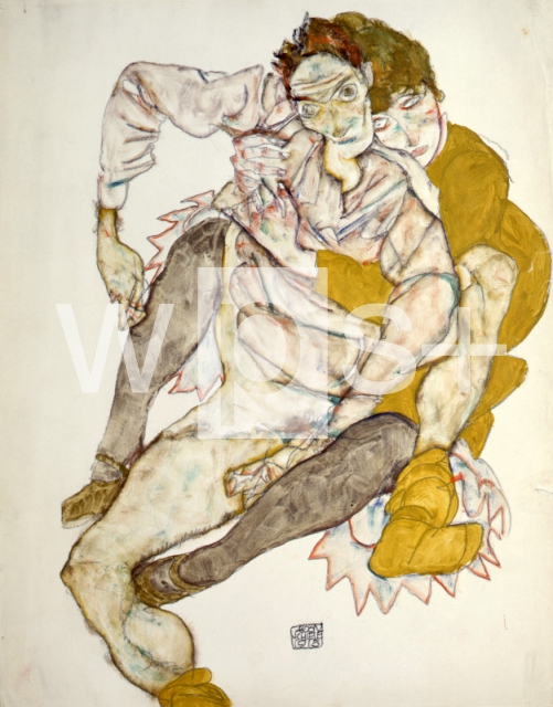 SCHIELE Egon｜座っている男女