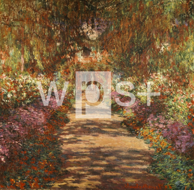 MONET Claude Oscar｜ジヴェルニーのモネの家の庭の小道 - 美術 | wps+（ワールド・フォト・サービス）