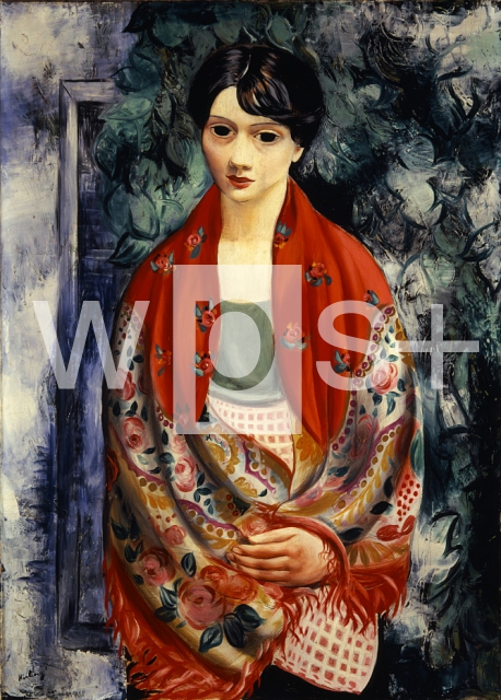 KISLING Moise｜ポーランド風の肩掛の娘