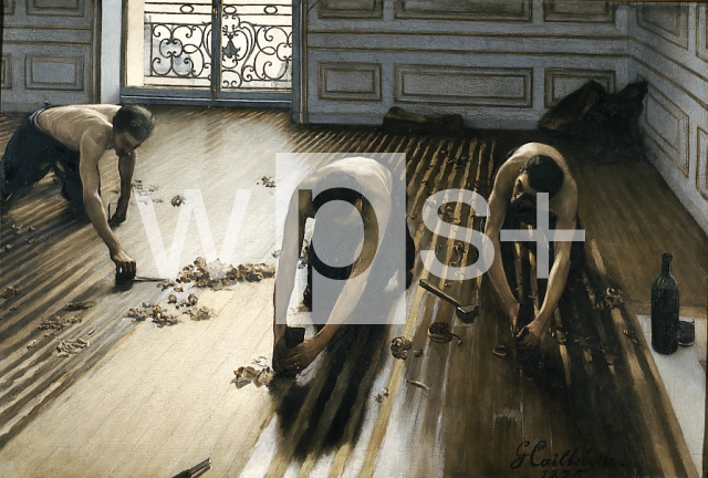 CAILLEBOTTE Gustave｜床に鉋をかける人々