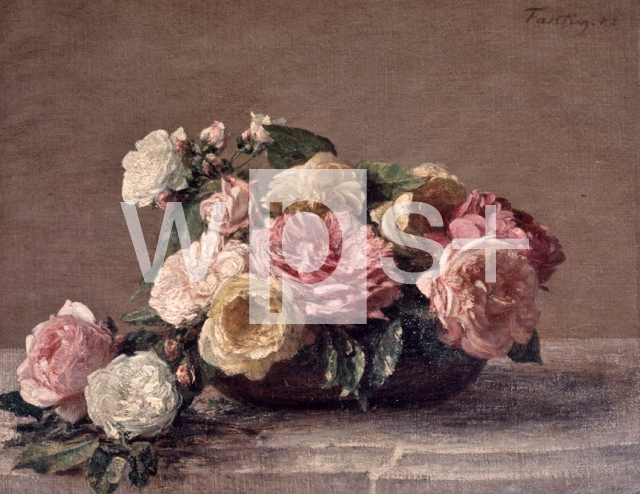 FANTIN-LATOUR Henri｜鉢の中のバラ