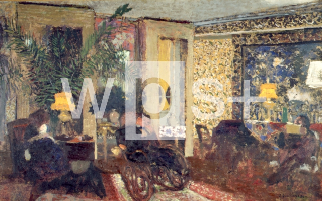 VUILLARD Edouard｜三つのランプのある客間、サン・フロランタン通り