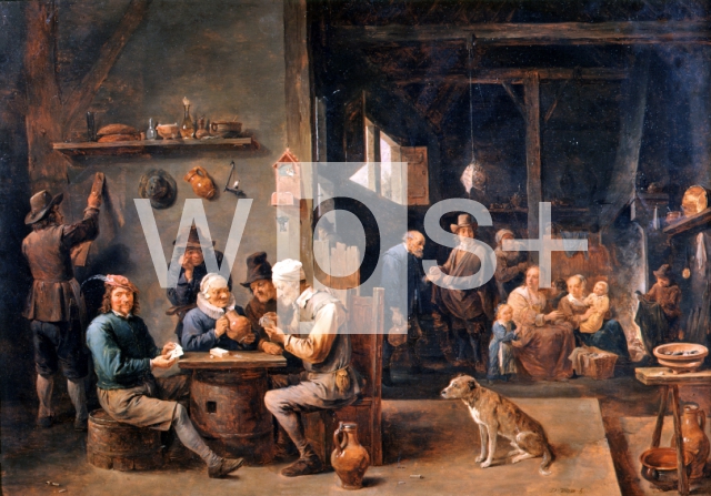 TENIERS David 'The Younger'｜旅籠でのトランプの勝頁