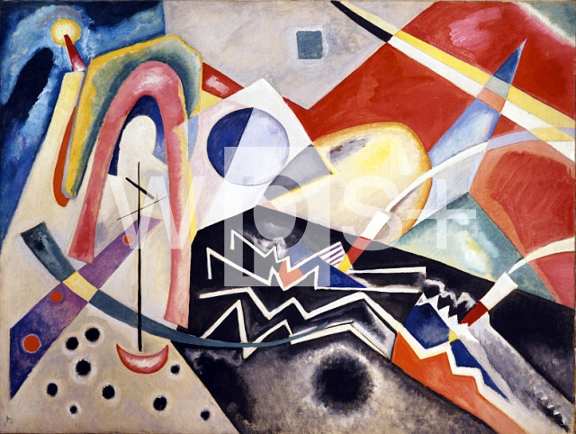 KANDINSKY Wassily ｜白いジグザグ形