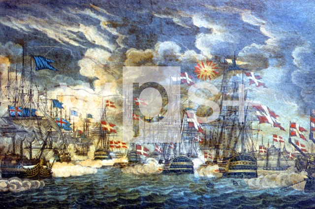 ｜コペンハーゲン沖でデンマーク軍と海戦するイギリス海軍、1801年4月2日