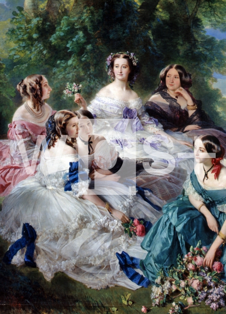 WINTERHALTER Franz Xaver｜ウジェニー皇后と官女たち（部分）