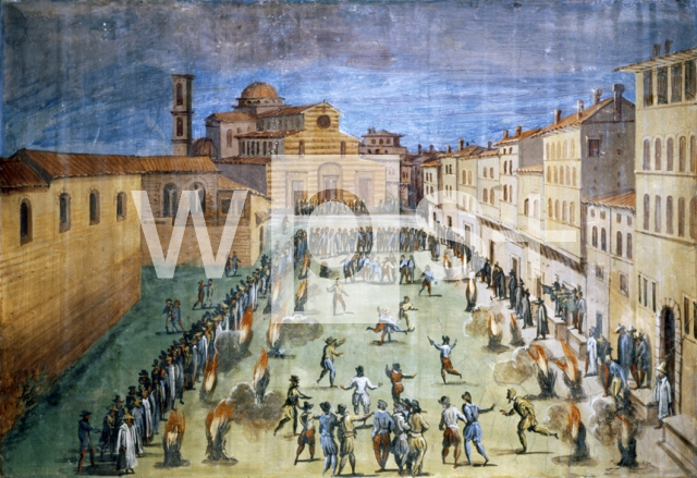 STRADANO Giovanni (Jan Van der Straet)｜フィレンツェ、サント・スピリト広場の祭り