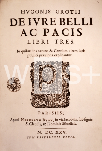 ｜グロティウス著「戦争と平和の法」の表紙