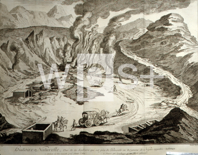 DIDEROT Denis & D’ALEMBERT Jean Le Rond｜硫黄坑の眺め、硫気孔（百科全書より）