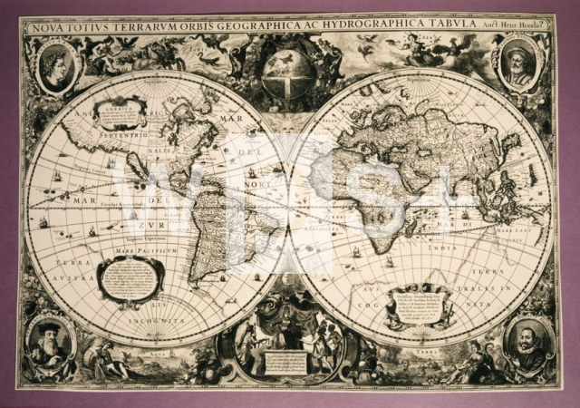 HONDIUS Jodocus｜ホンディウスによる世界地図 - 科学 | wps+ 