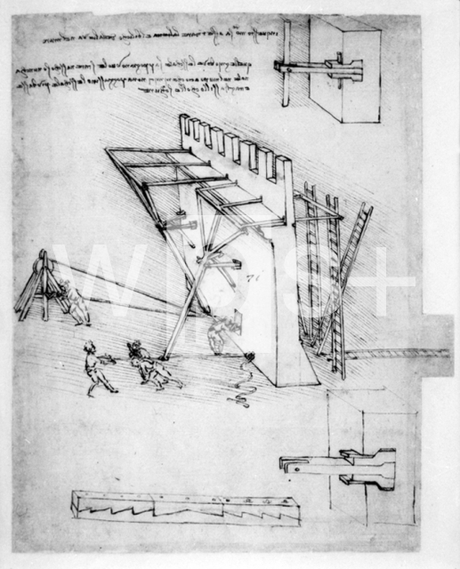 LEONARDO DA VINCI｜ダ・ヴィンチの自筆原稿「可倒式の壁」