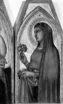 LORENZETTI Ambrogio｜聖母子と聖ドロテア又はマグダラのマリア