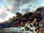 RUISDAEL Jacob van｜滝のある風景