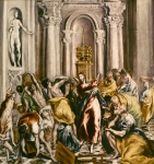 EL GRECO (Doménikos Theotokópoulos)｜神殿から商人を追い払うイエス