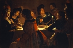 HONTHORST Gerard｜新婚夫婦のいる晩餐