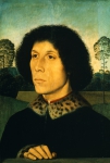 MEMLING Hans｜風景のある男（アンジェロ・タニ？）の肖像