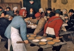 BRUEGHEL Pieter 'The Elder'｜農民の結婚式（部分）