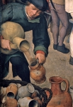 BRUEGHEL Pieter 'The Elder'｜農民の結婚式（部分）