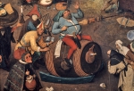 BRUEGHEL Pieter 'The Elder'｜謝肉祭の火曜日と灰の水曜日の喧嘩（部分）