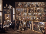 TENIERS David 'The Younger'｜ブリュッセルの自分の画廊を訪れた大公爵レオポルド・ウィルヘルム