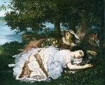 COURBET Gustave｜セーヌ河畔のお嬢さんたち