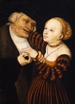 CRANACH Lucas｜老人と少女（不釣り合いな愛）