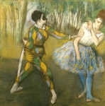 DEGAS Edgar (Hilaire Germain Edgar de)｜コロンビーヌをおどかすアルルカン