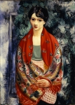 KISLING Moise｜ポーランド風の肩掛の娘