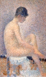 SEURAT Georges-Pierre｜横顔の座ってポーズする女