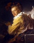 FRAGONARD Jean Honoré｜音楽、あるいはサン・ノンの大修堂院長の弟、ムシュ・ド・ラ・ブレテッシュの肖像