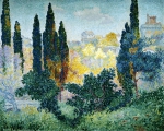 CROS Henri Edmond｜カーニュの糸杉