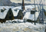 GAUGUIN Paul｜ブルターニュ村の雪景色