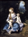 CORREGGIO (Antonio Allegri)｜聖母子と洗礼者ヨハネ