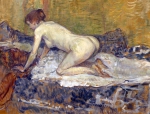 TOULOUSE-LAUTREC Henri de｜ベッドにうずくまる赤毛の女