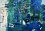 DUFY Raoul｜ノジャン、ピンクの橋と鉄道