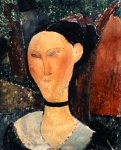 MODIGLIANI Amedeo｜ビロードのリボンをまく女性