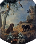 DESPORTES Alexandre-Francois｜ルイ14世の犬：ムスケドとエルミヌ