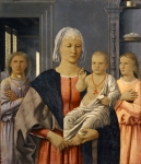 DELLA FRANCESCA Piero｜聖母子と２天使（セニガッリアの聖聖母）