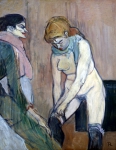 TOULOUSE-LAUTREC Henri de｜ストッキングをはく女