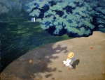 VALLOTTON Felix｜ボール、あるいは、ボールで遊ぶ子供のいる公園の一角