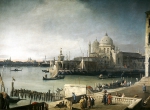 CANALETTO (Antonio Canal)｜防波堤からのサルーテ聖堂と税関の先端