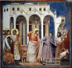 GIOTTO DI BONDONE｜キリスト伝「神殿から商人を追い払うキリスト」