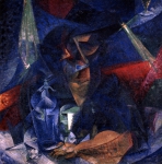 BOCCIONI Umberto｜カフェにいる女：光と平面の浸透