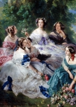 WINTERHALTER Franz Xaver｜ウジェニー皇后と官女たち（部分）