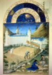 LIMBOURG Frères de｜7月、ポワティエ城・麦刈りと羊毛の刈り取り