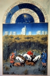 LIMBOURG Frères de｜12月、ヴァンセンヌの城・猪の狩猟