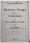 ｜ペッテンコーファー著「コレラ問題」の扉ページ